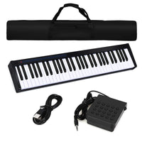 Giantex 61 Keys Portable Electronic Digital Piano Keyboard Cordless Electric Music MIDI (Black)