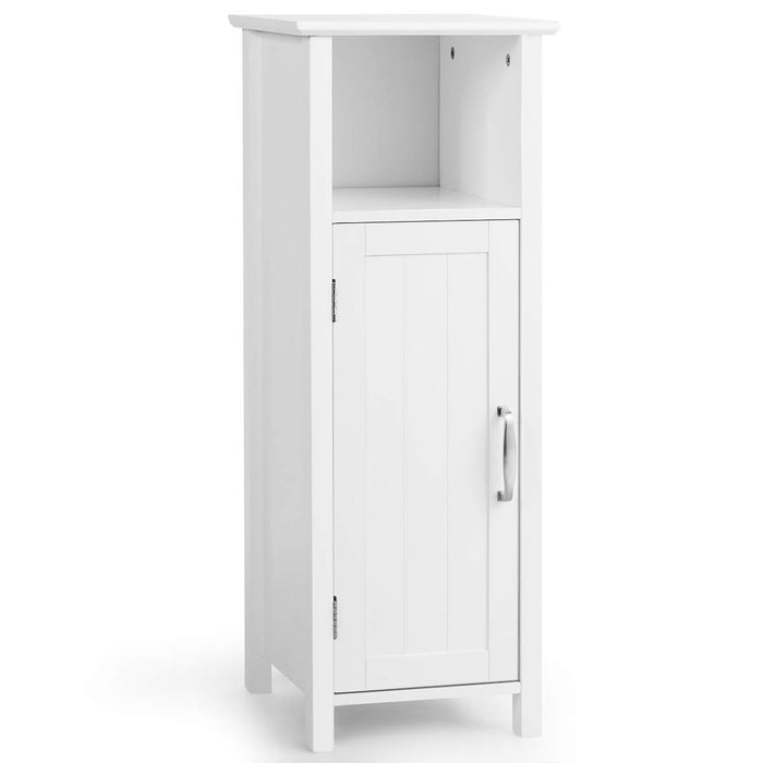 Bathroom Floor Cabinet w/Single Door & Adjustable Shelf, Avoid Tipping Over & Wobbling