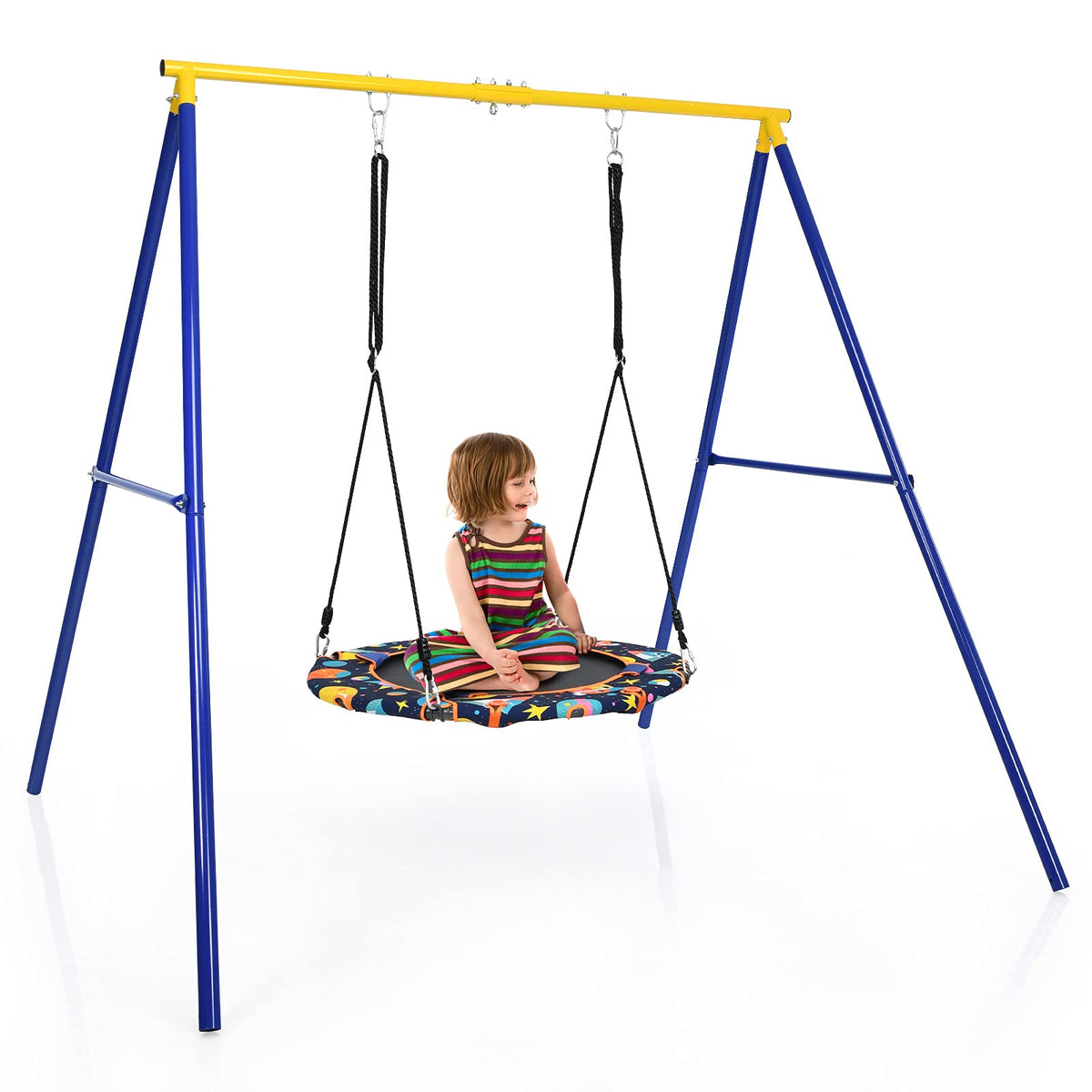 Metal Swing Stand, Steel A-Frame Hammock Frame, Extra Large Heavy Duty, Only The Frame