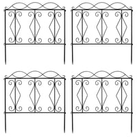 Giantex 4 Pcs Decorative Garden Fence, 61cm x 244cm Patio Edging Fence Panels w/ Interlock Design