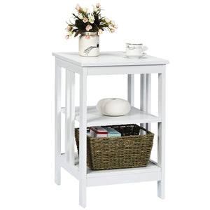 Giantex 3-Tier Nightstand, Side Table w/Reinforced Bars