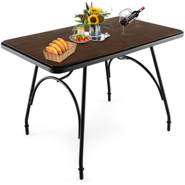 Giantex Industrial Dining Table, 110 x 70cm Kitchen Table w/Spacious Tabletop , Rustic Brown