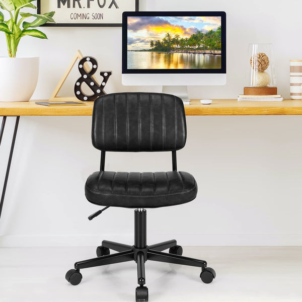 Giantex Armless Home Office Chair, Mid-Back Computer Desk Chair