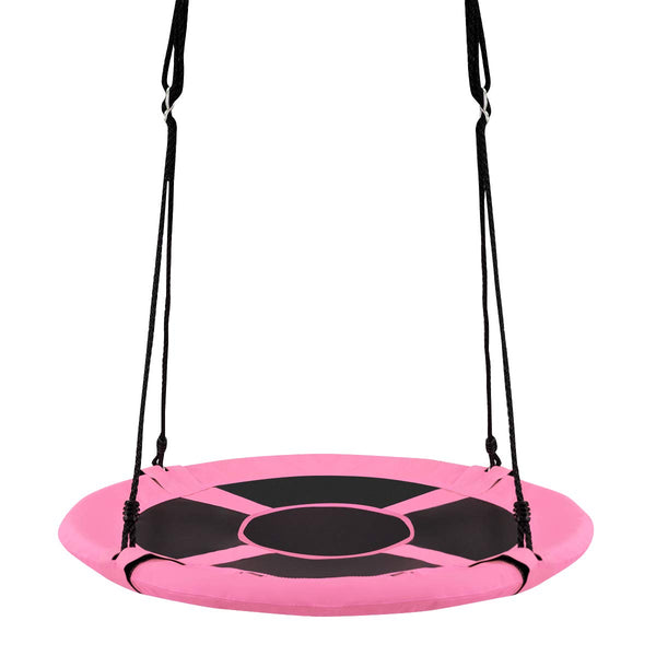 100cm Kids Detachable Hanging Tree Swing Tent, 2 in 1 Design Flying Swing & Nest swing Chair for Having Fun, Pink