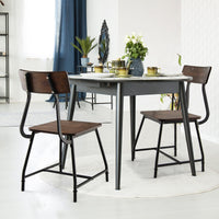 Giantex Dining Chair Set of 2, Kitchen Side Chairs w/Sturdy Metal Legs, Adjustable Non-Slip Footpads, Ergonomic Backrest