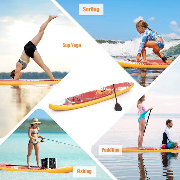 10.5' Inflatable Stand up Paddle Board, Floating SUP Paddle Board, Standing Surfing Paddleboard for Youth & Adult, 10.5' x 30" x 6"