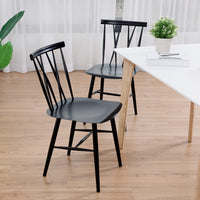 Giantex Set of 2 Steel Dining Chairs, Black Counter Height Chairs