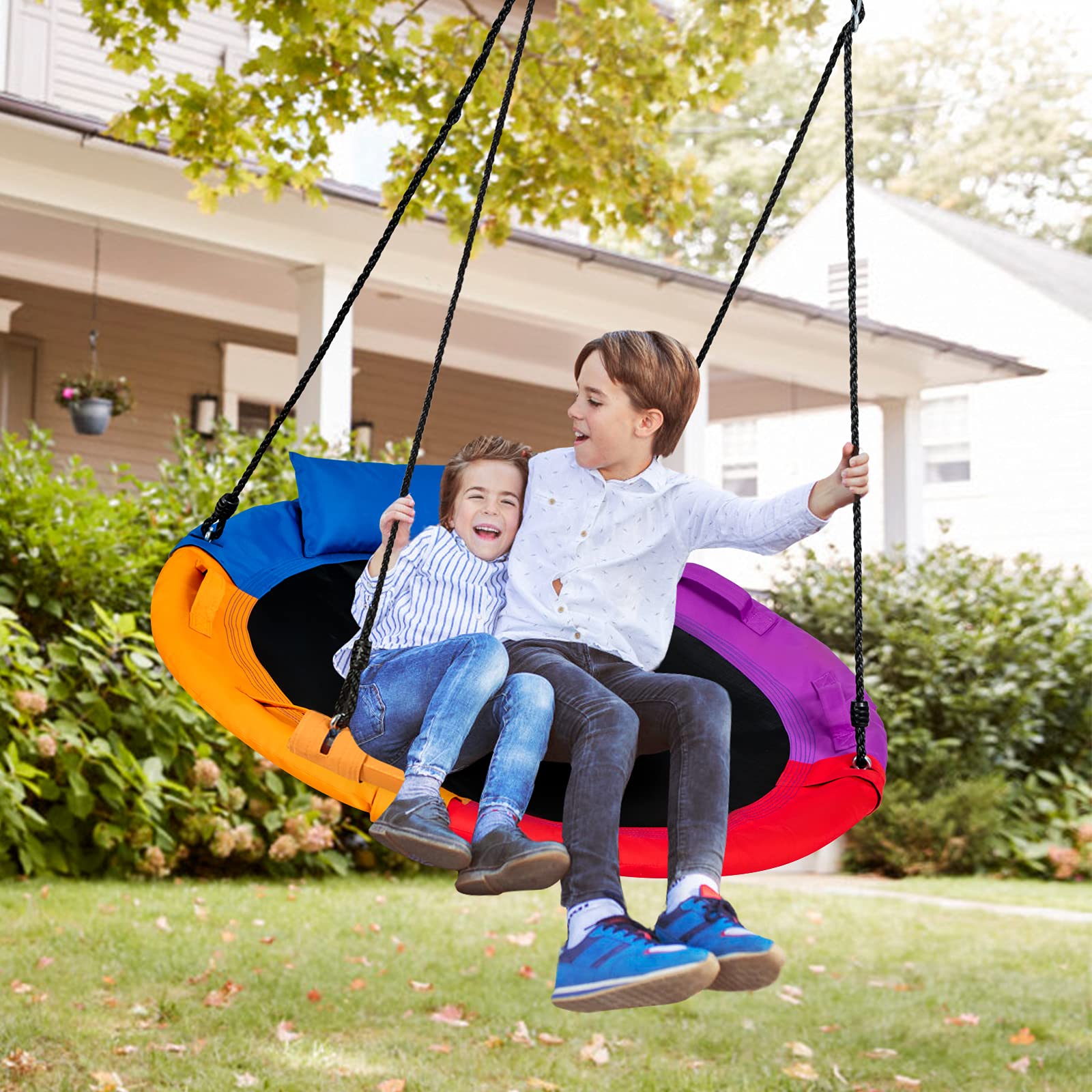 Saucer Tree Swing 100CM Outdoor Round Hanging Flying Saucer