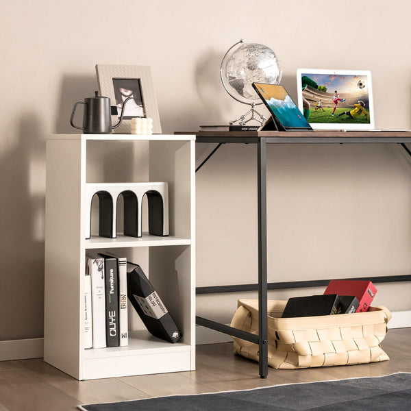 Giantex 2-Pcs Bookshelf Set, 2-Tier Bookcase Set with Anti-toppling Device