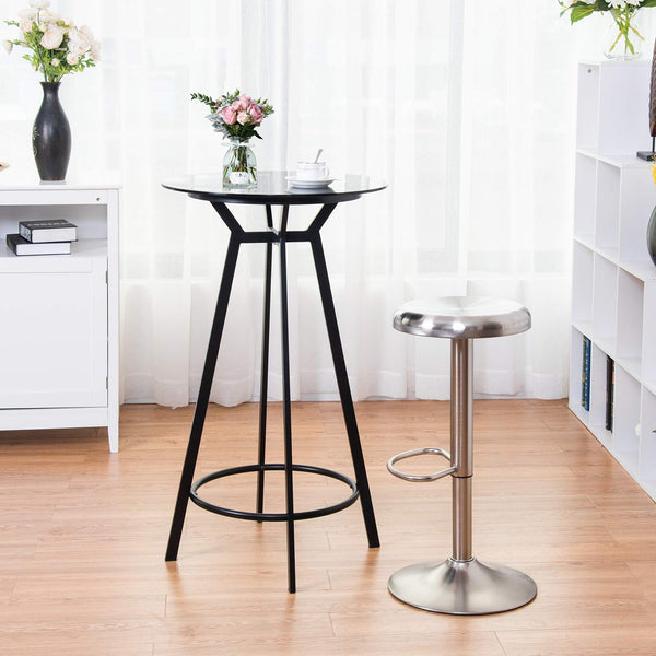 Giantex Adjustable Swivel Bar Stool, Backless Counter Chair Barstool w/Footrest & Non-Marking Base