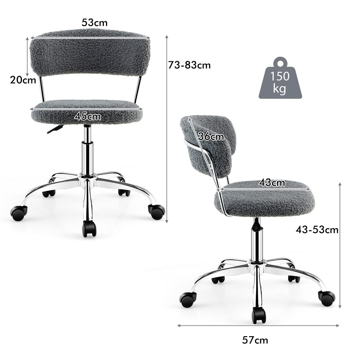 Giantex Sherpa Home Office Chair