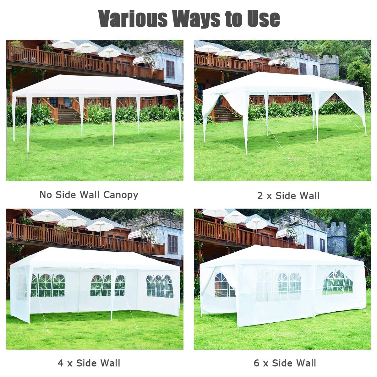 Giantex 3x6M Gazebo Canopy Party Wedding Marquee Event Pavilion Tent