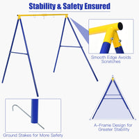 Metal Swing Stand, Steel A-Frame Hammock Frame, Extra Large Heavy Duty, Only The Frame