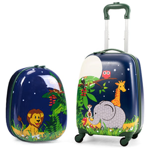 Giantex 2Pc 13"+16"/18" Kids Carry On Luggage Set