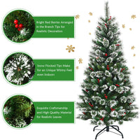 Christmas Tree, 1.5/1.8/2.1M Snow Flocked Artificial Xmas Tree