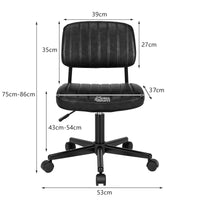 Giantex Armless Home Office Chair, Mid-Back Computer Desk Chair