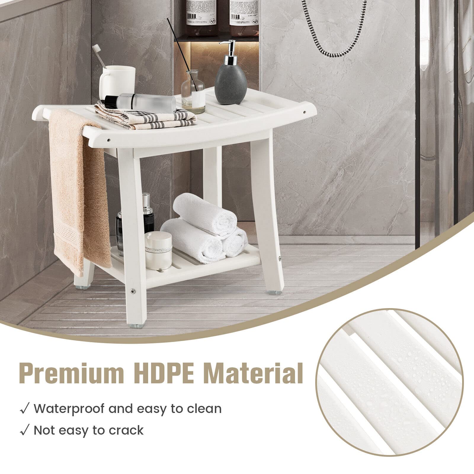 Waterproof discount shower stool