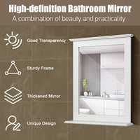 Bathroom Wall Mount Mirror Vanity Mirror Makeup Dressing Mirror