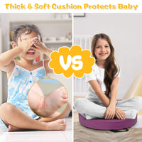 Giantex 38cm Round Kids Floor Cushion, 8cm Thick Waterproof Kids Foam Cushion w/ Handle