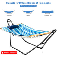 Hammock Stand, 9FT Metal Swing Chair Frame, Heavy-Duty Steel, 2 Chains, 2 S-hooks, 4 Anti-Slip Foot Pads