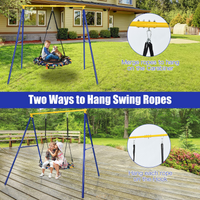 Metal Swing Stand, Steel A-Frame Hammock Frame, Extra Large Heavy Duty, Only The Frame