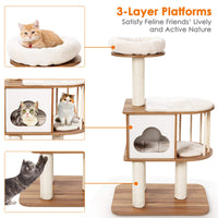 Cat Tree, Cat Acitivity Center, with Durable Material, Square-Shaped Scratching-Posts, Sisal Scratching Posts