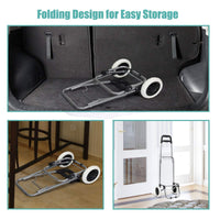 Giantex Folding Shopping Cart Foldable Shopping Trolley Bag w/ 2 Swivel Wheels