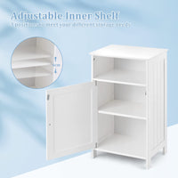 Giantex Bathroom Floor Storage Cabinet, Freestanding Wooden Single Door Side Cabinet