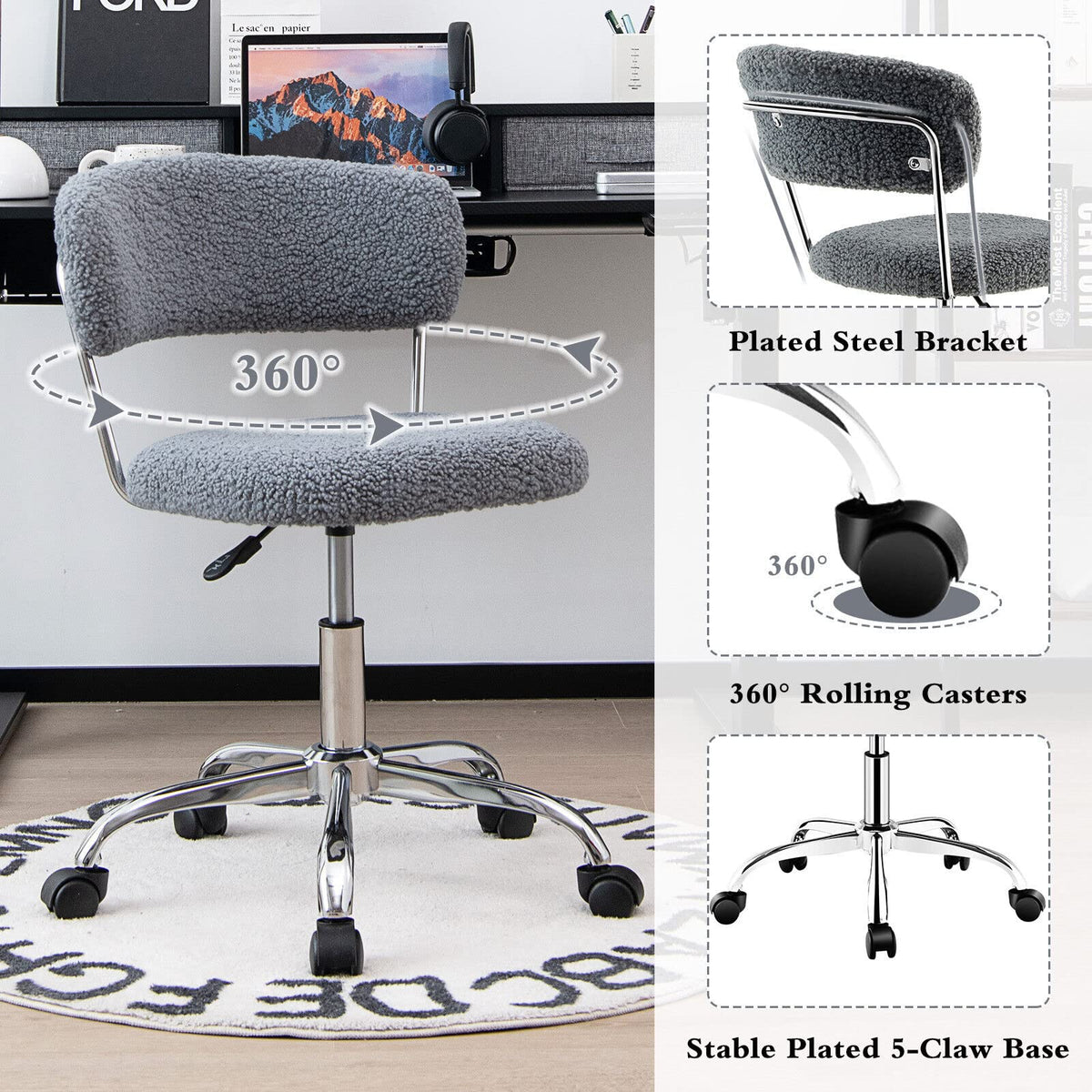 Giantex Sherpa Home Office Chair