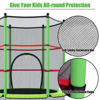 Kid Round Trampoline, 4.5ft Children Outdoor & Indoor Jumping Bed