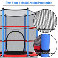 Kid Round Trampoline, 4.5ft Children Outdoor & Indoor Jumping Bed