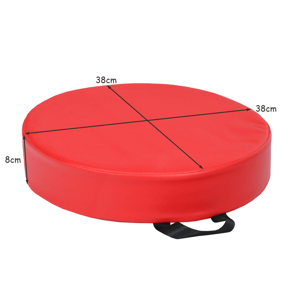 Giantex 38cm Round Kids Floor Cushion, 8cm Thick Waterproof Kids Foam Cushion w/ Handle