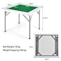 Giantex 4-Player Mahjong Game Table Foldable Mahjong Table with Iron Frame