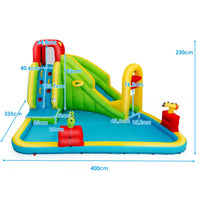 Giantex Inflatable Water Slide Jumping Trampoline Castle Bouncer Splash Pool w/Blower