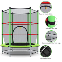 Kid Round Trampoline, 4.5ft Children Outdoor & Indoor Jumping Bed