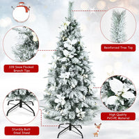 1.5 Christmas Tree, Artificial Snow Flocked Slim Pencil Tree