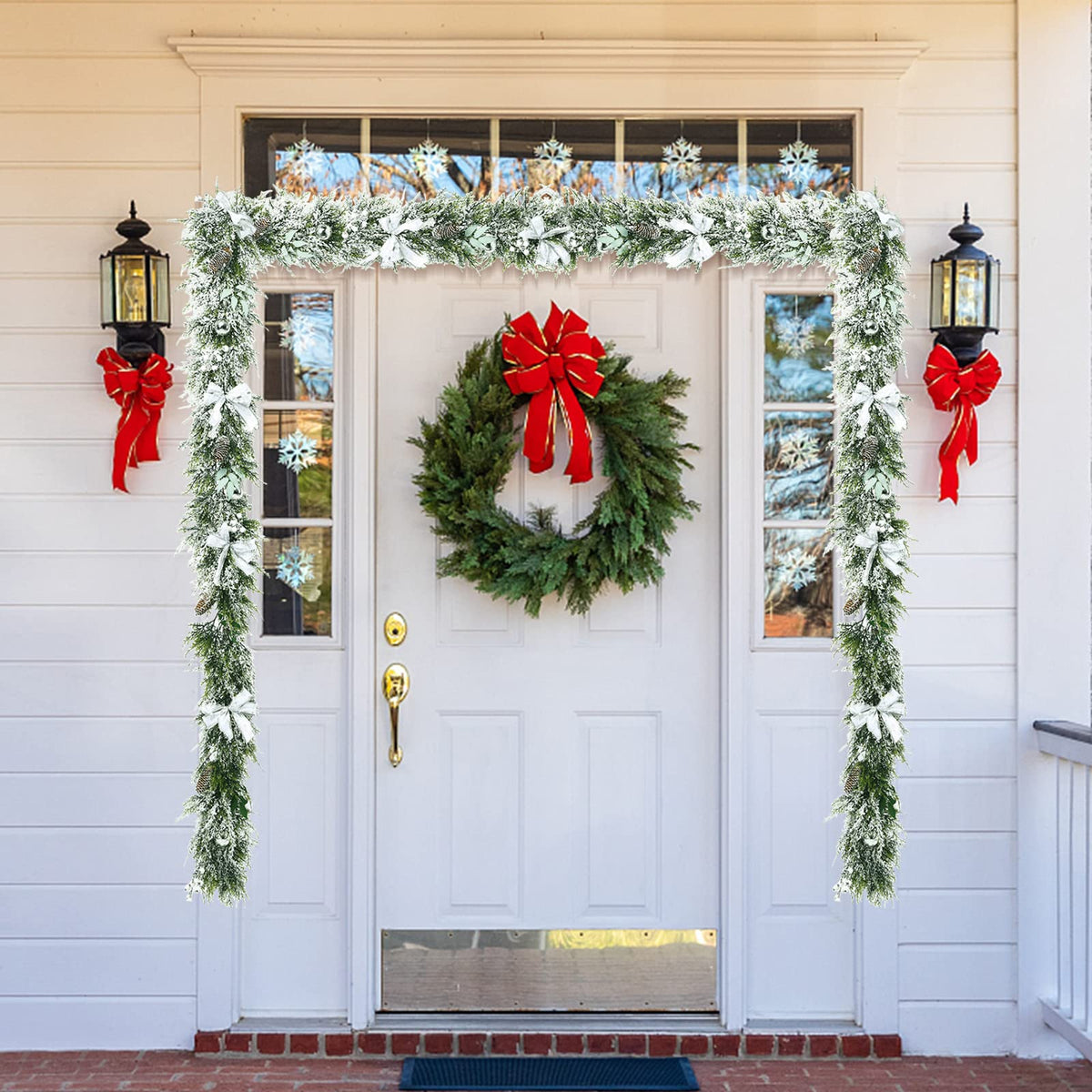 200cm Snow Flocked Christmas Garland