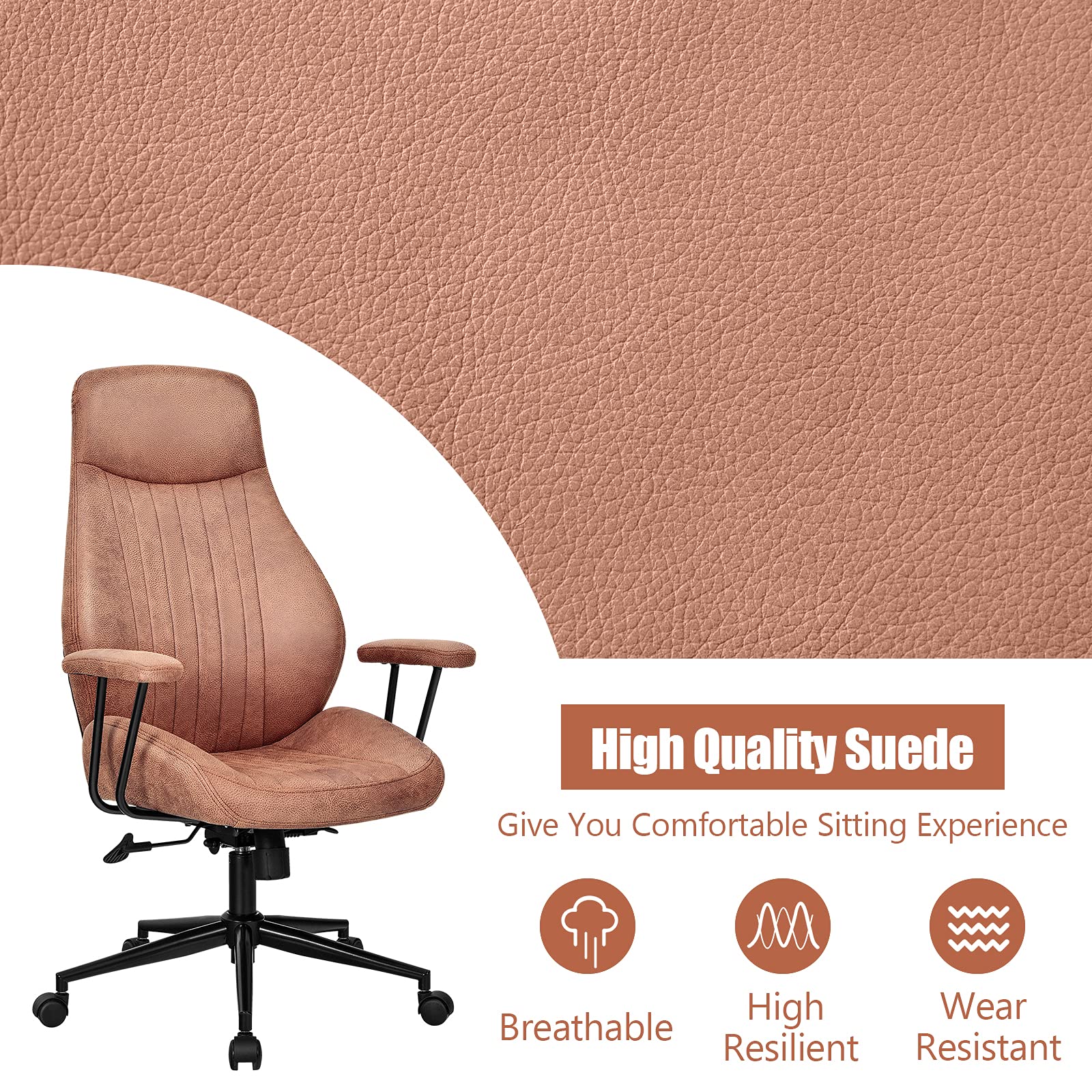 Suede computer chair hot sale