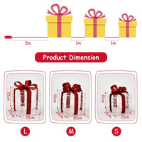 LED Christmas Lighted Boxes, 3 Set Pre-Lit Light up Xmas Gift Boxes