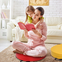 Giantex 38cm Round Kids Floor Cushion, 8cm Thick Waterproof Kids Foam Cushion w/ Handle