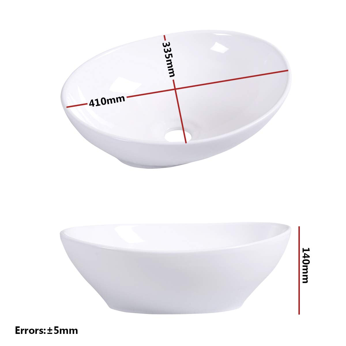 Giantex Oval Bathroom Basin