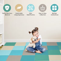 Giantex Toddler Foam Play Mat, Colorful Patchwork Toddler Foam Floor Mat