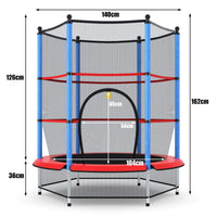 Kid Round Trampoline, 4.5ft Children Outdoor & Indoor Jumping Bed